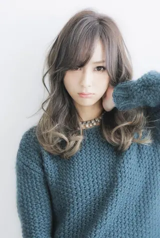 ミディアム カラー パーマ ヘアアレンジ メンズ 神山 昌子のヘアスタイル