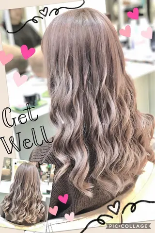 ロング カラー ヘアアレンジ 永島 桜のヘアスタイル