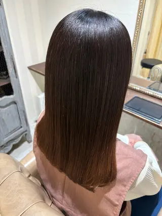 セミロング パーマ なぎさ 🎀 / 透明感カラー/心斎橋のヘアスタイル