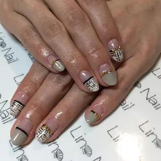 セミロング ミディアム ショート ロング カラー ネイル まつエク Lino Nail sekitomiのネイルデザイン