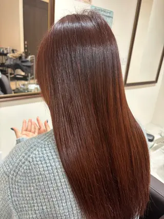 ロング 酸性ストレート✨ 艶カラー✨谷口倭子のヘアスタイル