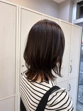ミディアム レイヤー/透けカラー ✨KANAのヘアスタイル