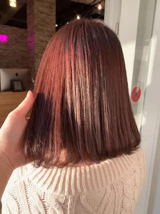 セミロング カラー ヘアカラー&縮毛矯正 STAR☆RIVERのヘアスタイル