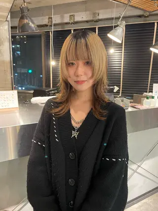 ミディアム カラー 海外レイヤー /NAGISAのヘアスタイル