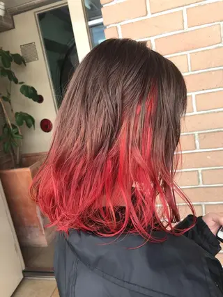 ミディアム カラー パーマ ヘアアレンジ メンズ キッズ ネイル マツエク・マツパ サロンドミルク 渋谷高比良のヘアスタイル