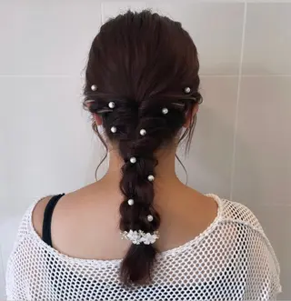 ミディアム ヘアアレンジ T Ayaのヘアスタイル