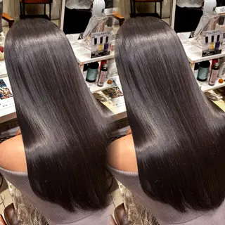 セミロング 🩶【巻ける縮毛 矯正】🩶蘭のヘアスタイル