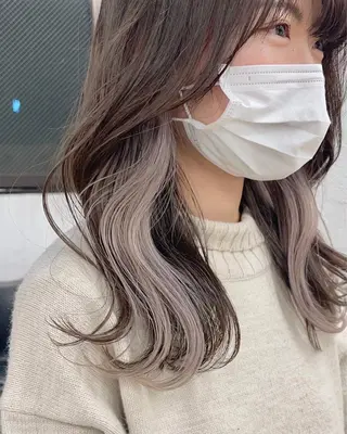 セミロング カラー RYOSUKE ハイトーンのヘアスタイル