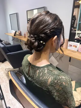 ミディアム ヘアアレンジ 加藤 まりえのヘアスタイル