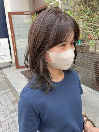 ミディアム カラー ヘアアレンジ 溝口 ひなこのマツエク・マツパデザイン