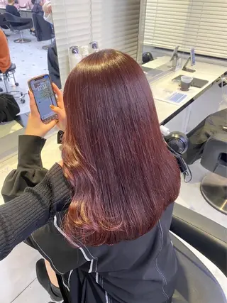 カラー girlな暖色ヘア 🪽🫧ハルナ🎀のヘアスタイル