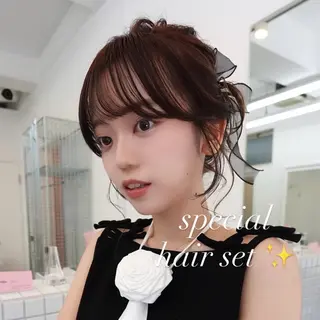セミロング ヘアアレンジ 🎀ロングカット/ 艶カラー🩰rioのヘアスタイル
