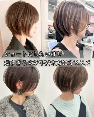 ショート カラー 桜木町駅徒歩5分 ハイライト横浜No1のヘアスタイル