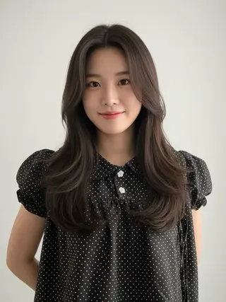 ロング 韓国レイヤーカット 🫧大阪梅田レイヤーのヘアスタイル