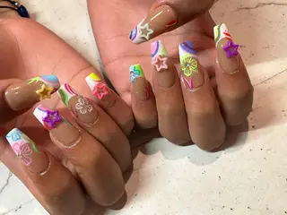 ネイル 韓国/ワンホン/長さ 出しつけ放題🎀のネイルデザイン