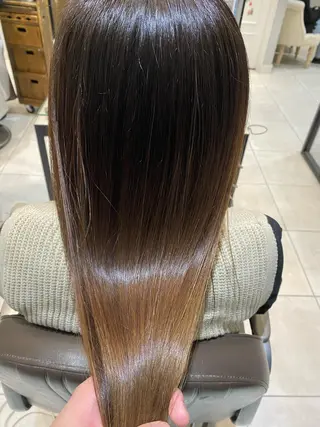 ロング 美髪矯正透明感カラー 江川 和輝のヘアスタイル