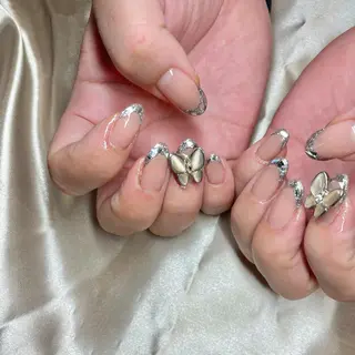 ミディアム カラー パーマ ヘアアレンジ メンズ キッズ ネイル マツエク・マツパ el. by Aoのネイルデザイン