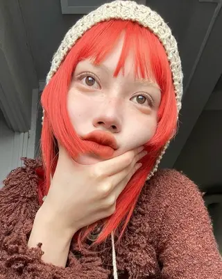 ミディアム カラー ヘアアレンジ minto/ パーマモデル募集中のヘアスタイル