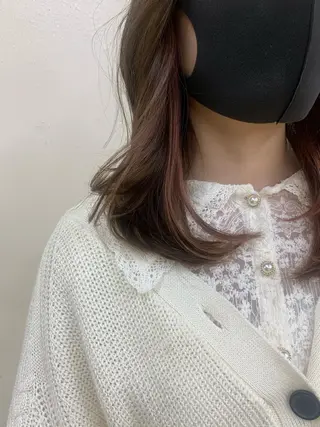 ミディアム 顔周りレイヤー/新宿 /モテ艶カラー/航介のヘアスタイル