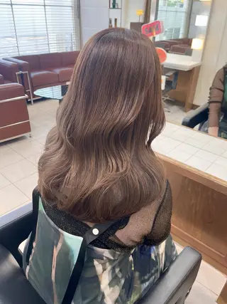 セミロング 🎀透明感カラー🎀 稲垣至恩🎀のヘアスタイル