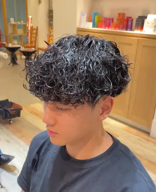 メンズ 髪質改善カラー メンズパーマゆうひのヘアスタイル