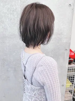 ショート カラー ボブ/ゆるふわ ボブパーマ/とういのヘアスタイル