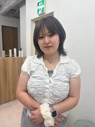 ミディアム ️🩵RINKA/ 艶color🩵のヘアスタイル