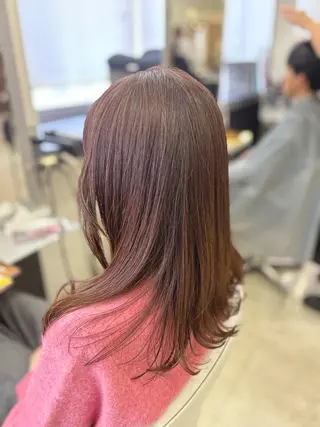 セミロング カラー むとう ひろみのヘアスタイル