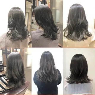 セミロング カラー ヘアアレンジ 韓国レイヤー/顔周り 美髪矯正 KAITOのヘアスタイル