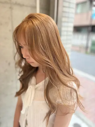 ロング カラー 🌝ぷる艶ハイトーン 柔らかヘア🍅まあやのヘアスタイル