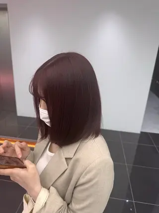 ミディアム ブリーチカラー/ 渋谷/宗形建哉のヘアスタイル