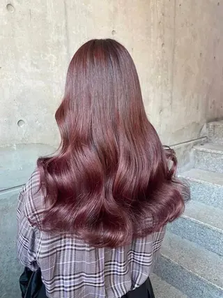 セミロング カラー 🎀🫧透明感 ピンクラベンダー💟のヘアスタイル