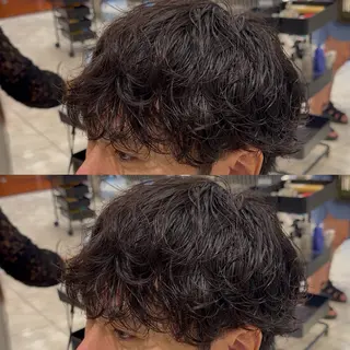 ショート パーマ メンズ 🐉men's|🎸 毛流れパーマ|綱島のヘアスタイル