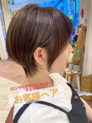 ショート あやか 白髪ぼかしハイライトのヘアスタイル