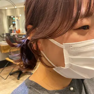 セミロング 新宿/顔周りカット +レイヤー=しずく♩のヘアスタイル