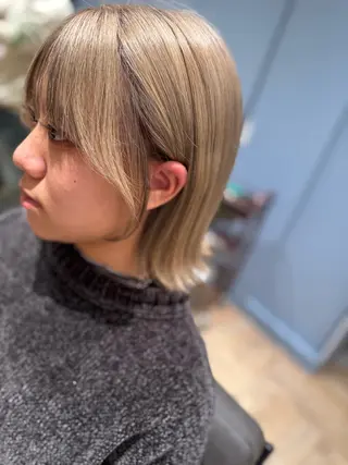 ミディアム カラー 田中 洸樹のヘアスタイル