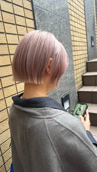 ショート カラー 髪質改善ストレート 💎佐藤 遊💎のヘアスタイル
