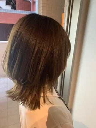 ミディアム うしだ かおるのヘアスタイル