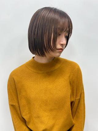 ミディアム カラー 横地 凌のヘアスタイル