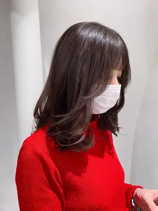 ミディアム カラー とびまつ /ショート/脱白髪染のヘアスタイル