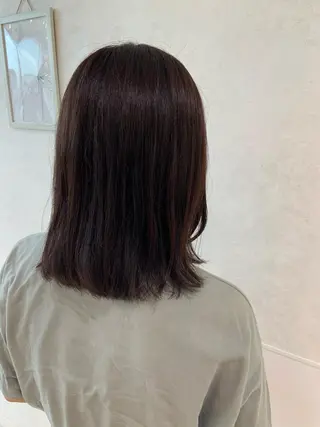 ミディアム カラー パーマ ヘアアレンジ ハイトーンカラー🤍 山下 優華のヘアスタイル