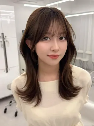 ミディアム カラー ヘアアレンジ 顔周り&ミディアム 特化/池袋/kokiのヘアスタイル