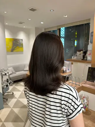 ロング カラー ヤスマルユイカ 髪質改善/透明カラーのヘアスタイル