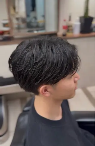 ショート パーマ メンズ フルハタヒロト 六本木理容師のヘアスタイル
