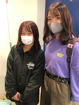 ミディアム カラー MIOベージュカラー 柔らかいカラーのヘアスタイル