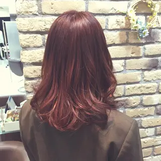 ミディアム ロング カラー 大平 美沙のヘアスタイル