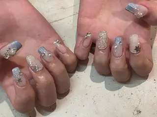 ネイル 韓国/ワンホン/長さ 出しつけ放題🎀のネイルデザイン