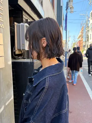 ミディアム パーマ レイヤー×初 パーマ|hinakoのヘアスタイル