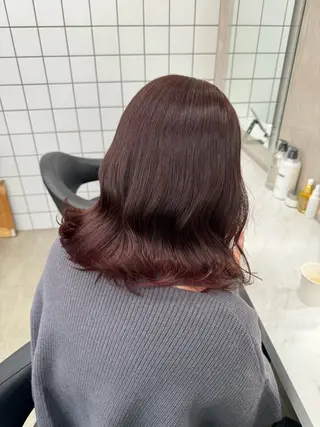 セミロング カラー パーマ ヘアアレンジ メンズ キッズ 韓国系🇰🇷🩶 艶暗髪/MEIのヘアスタイル