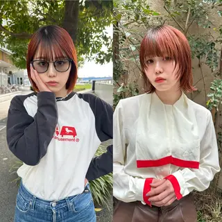 ミディアム カラー ♡レイヤーカット れお♡のヘアスタイル